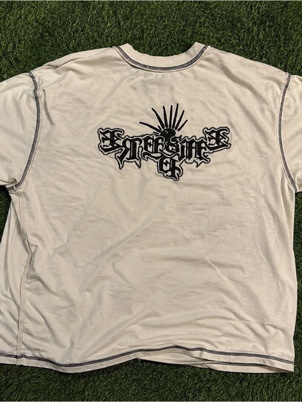 Empire Gothic Graphic Tee — Cream/Off-White